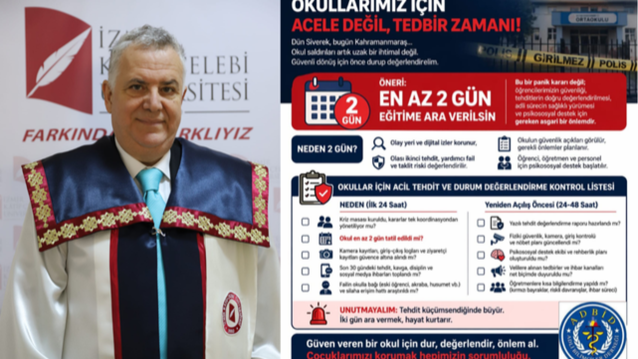 Uzmanlardan Kritik Uyarı: Okul Saldırıları Artıyor, “2 Gün Ara Verilmeli” Çağrısı