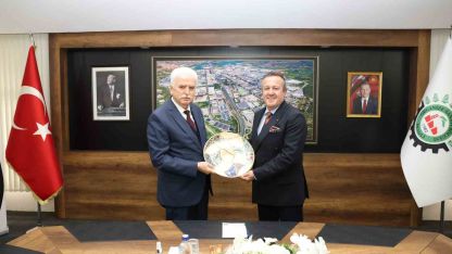 Denizli Ticaret Borsası Yönetiminden Denizli OSB Yönetimine tebrik ziyareti