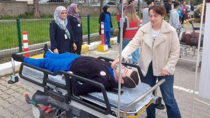 Hisarcık İlçe Devlet Hastanesi’nde yangın tatbikatı