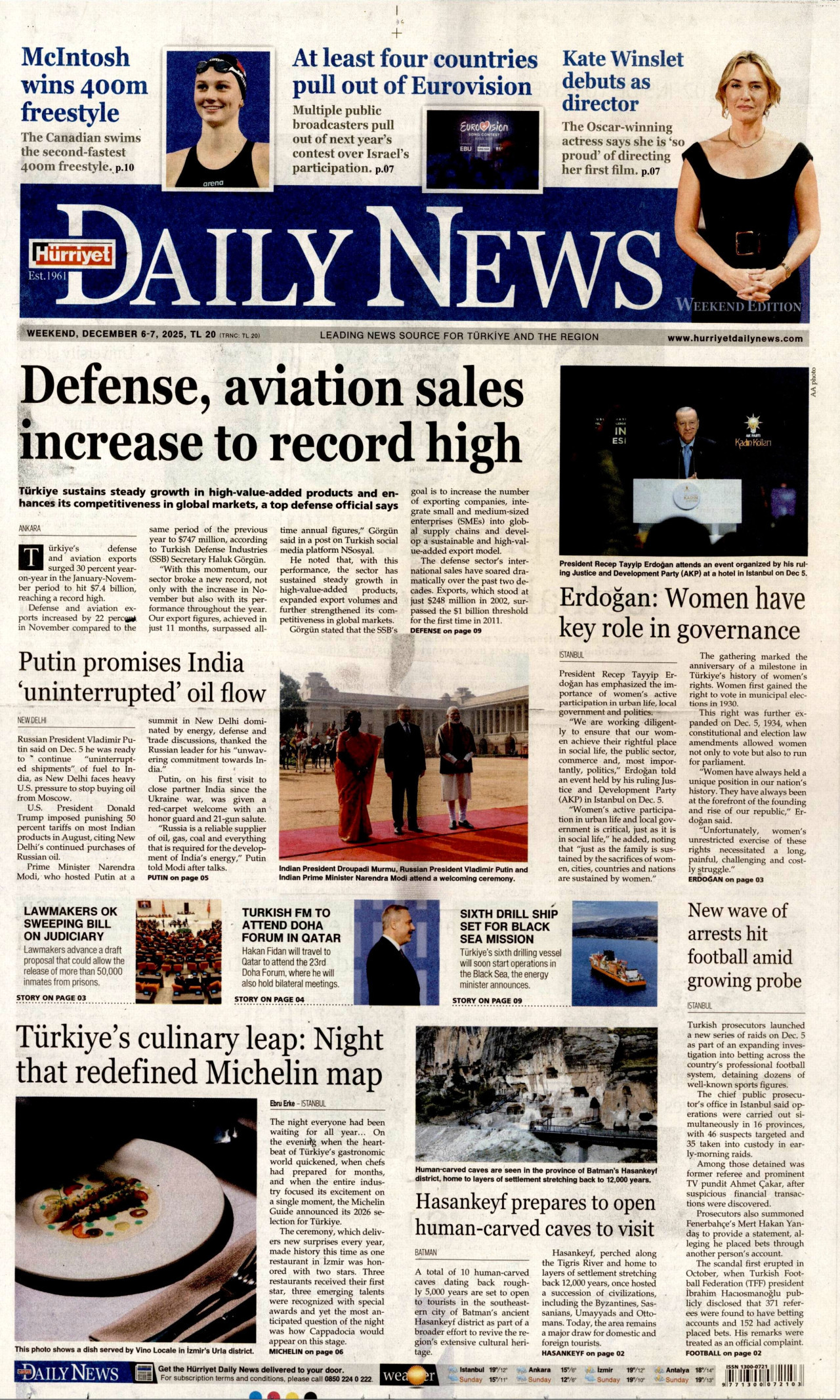 HÜRRİYET DAİLY NEWS Gazete Manşeti