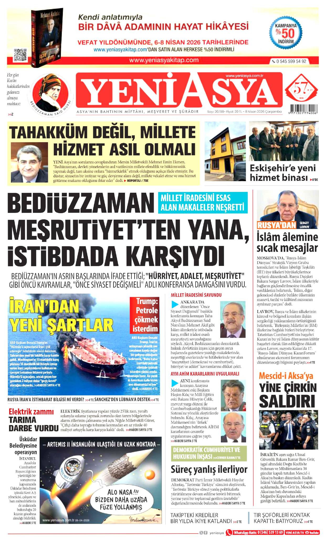 Yeni Asya Gazetesi Gazete Manşeti