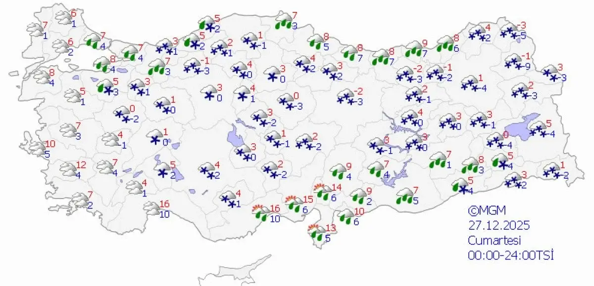 Meteorolojiden 38 İl İçin Sarı ve Turuncu Uyarı
