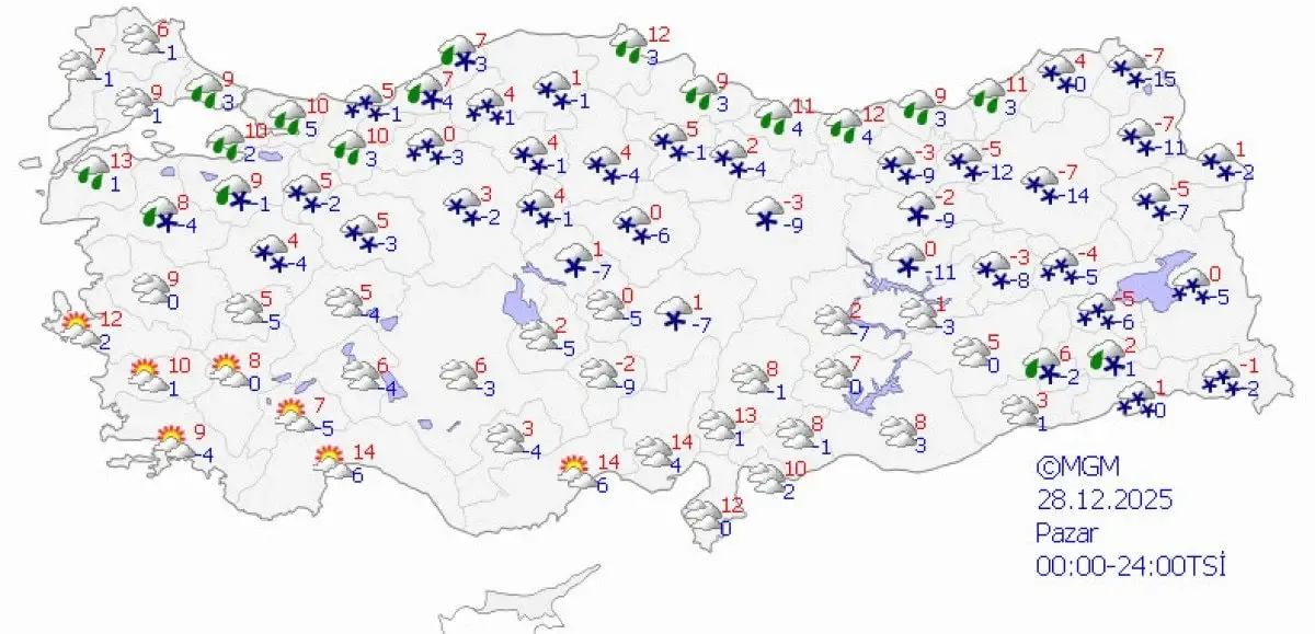Meteorolojiden 38 İl İçin Sarı ve Turuncu Uyarı