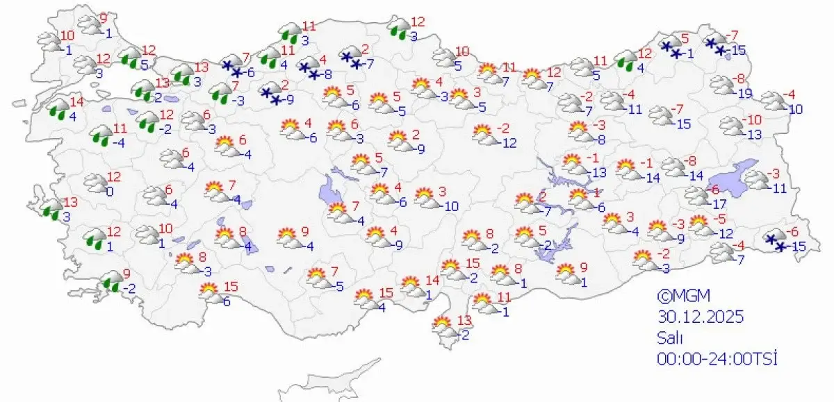 Meteorolojiden 38 İl İçin Sarı ve Turuncu Uyarı