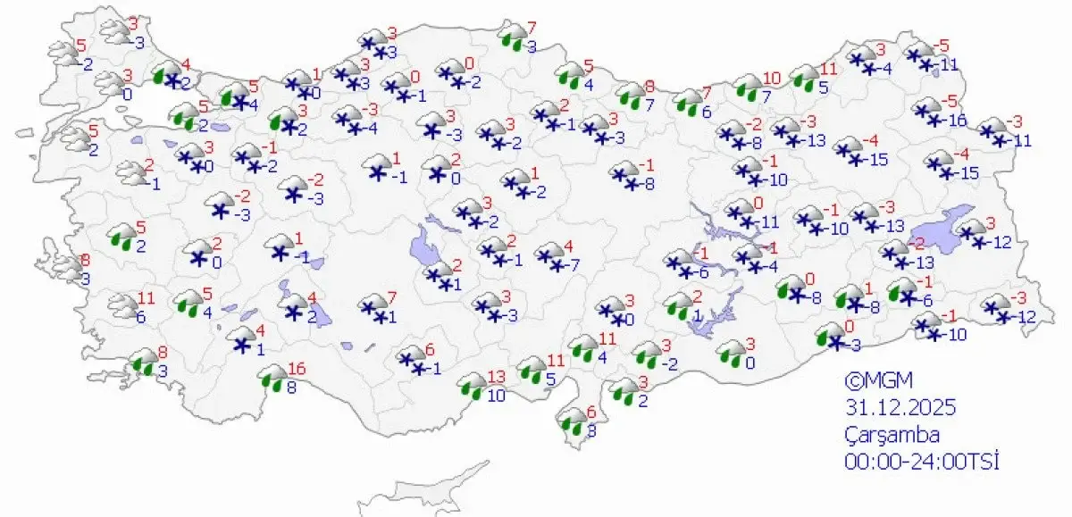 Meteorolojiden 38 İl İçin Sarı ve Turuncu Uyarı
