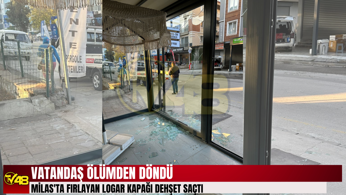 Milas'ta Fırlayan Logar Kapağı Dehşet Saçtı: Vatandaş Ölümden Döndü