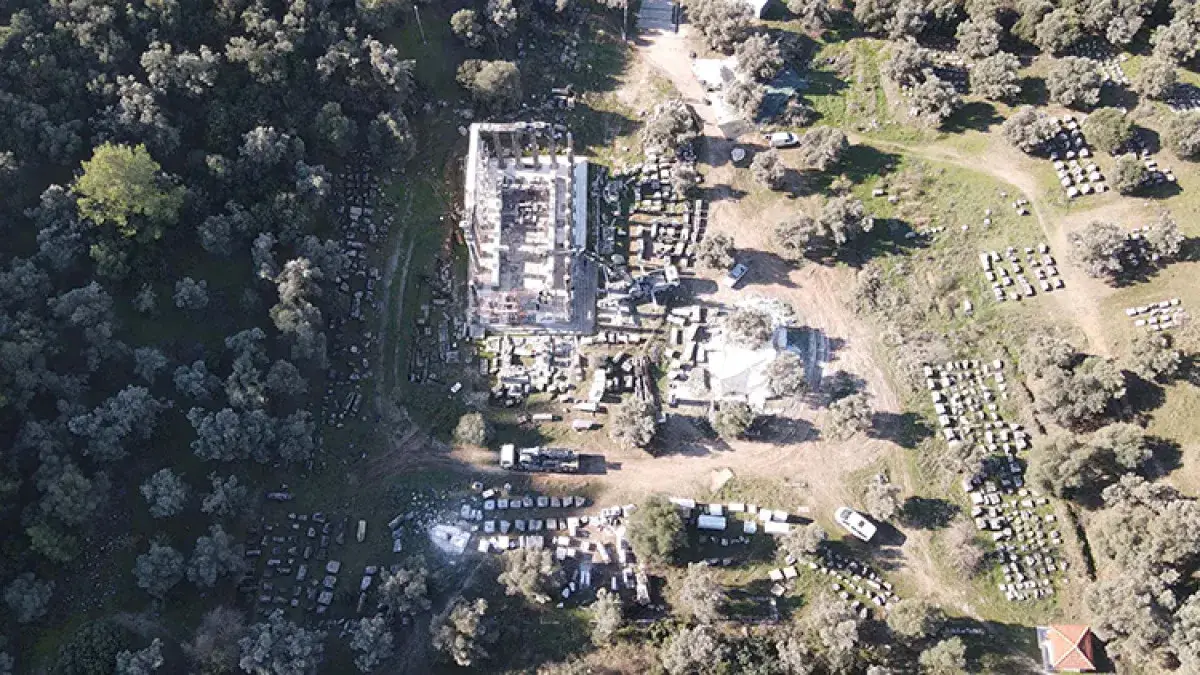 Muğla'daki Zeus Tapınağı'nda Restorasyon Devam Ediyor