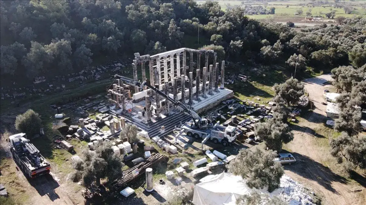 Muğla'daki Zeus Tapınağı'nda Restorasyon Devam Ediyor